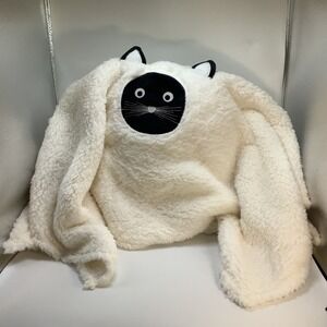 Pottery Barn Scaredy Black Cat Pillow Halloween Ghost 31"x35"x13"